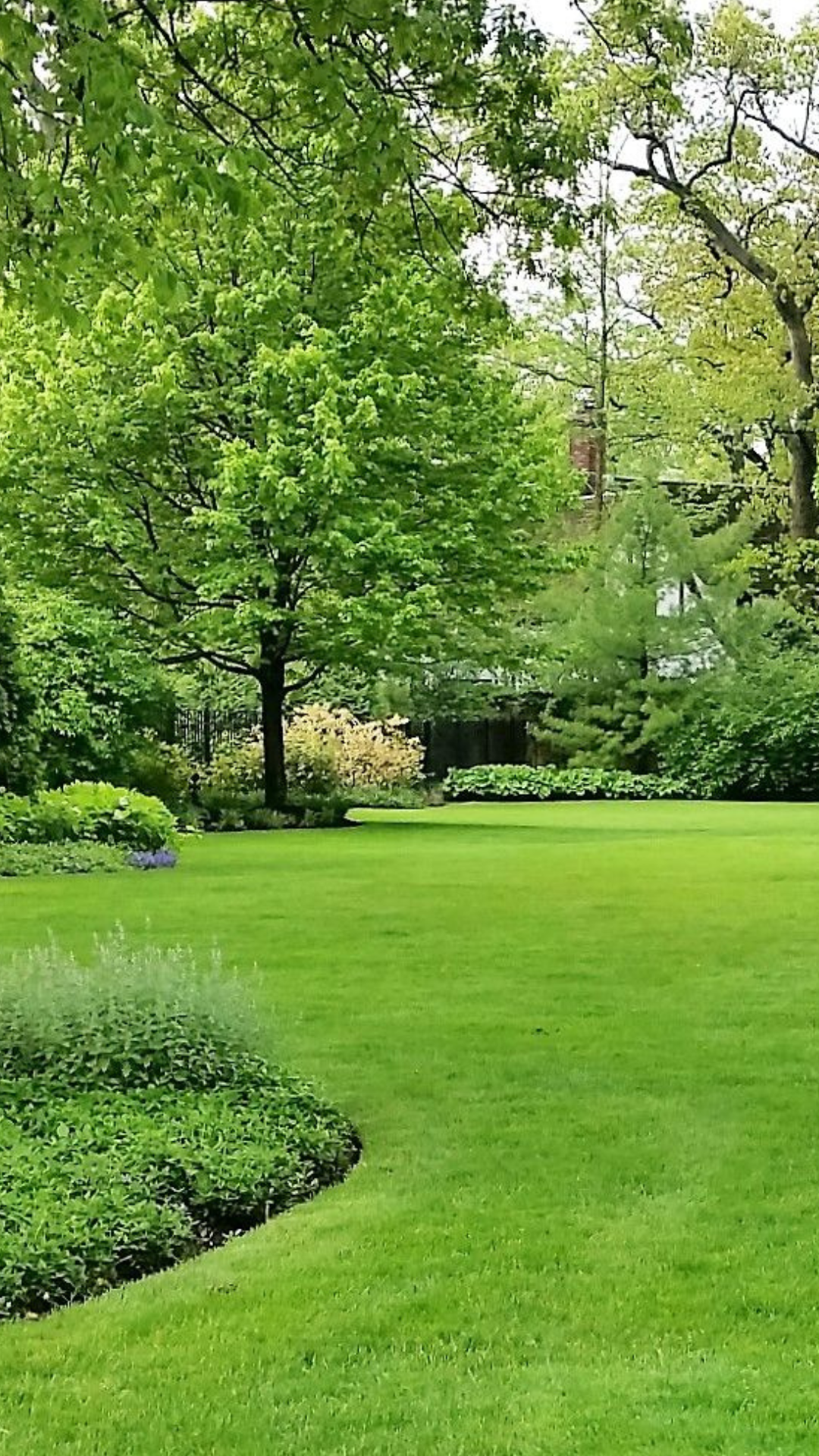 a beautirul landscaped lawn